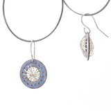 Periwinkle Enamel Galaxy Earrings
