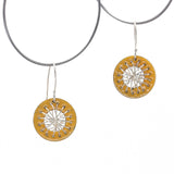 Yellow Enamel Galaxy Earrings