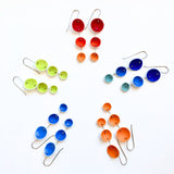 Triple Dangle Earrings with Chartreuse