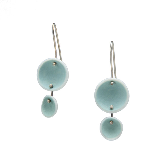 Duo Pod Earrings in Aqua Mint