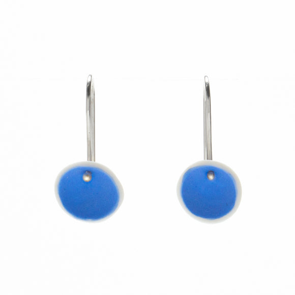 Petite Cobalt Porcelain Earrings