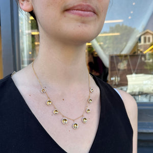Matte White Gold Porcelain Pod Necklace