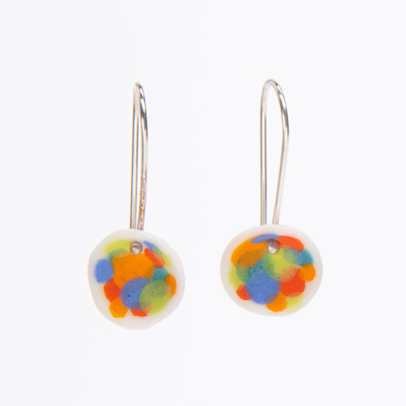 Petite Multi-Colored Porcelain Earrings