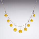 Porcelain Canary Yellow Dot Necklace