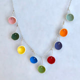 Porcelain Rainbow Dot Necklace