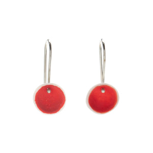 Petite Red Porcelain Earrings