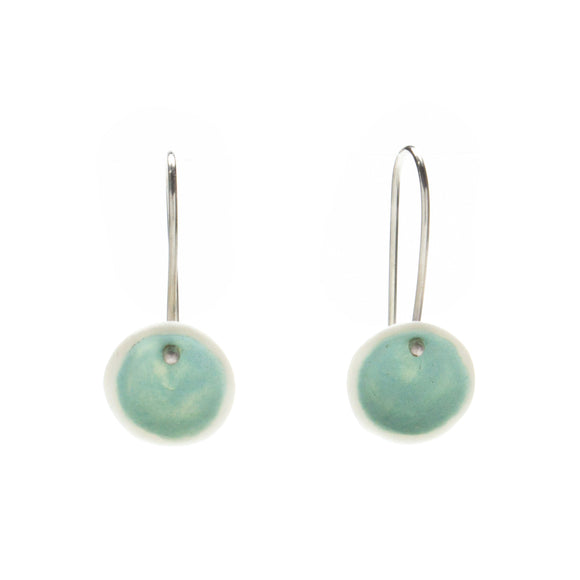 Petite Aqua Porcelain Earrings