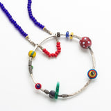 Sterling Donut Necklace with Collection of Beads