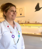 Long Necklace with Colorful, Handmade, Plexiglass Beads