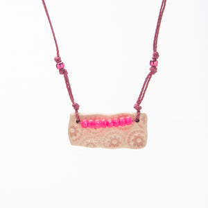 Ceramic Necklace in Pink