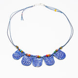 Ceramic Blue Pennant Necklace