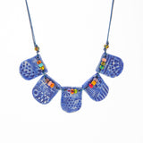 Ceramic Blue Pennant Necklace