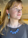 Ceramic Blue Post Earrings