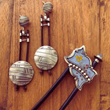 Black Bamboo Earrings