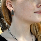 Petal Earrings with Red Silicone