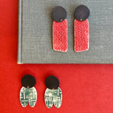 Green Grids Earrings