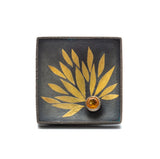 Carolina Andersson | Golden Lotus brooch with Sapphire