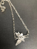Hoya Flower Clasp on Sterling Silver Chain