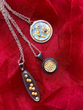 Optical Quartz and Diamond Bubble Necklace