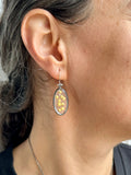 Hand Carved Oval Bubble Earrings (wide)