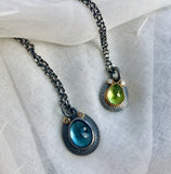Peridot, Diamonds  Necklace