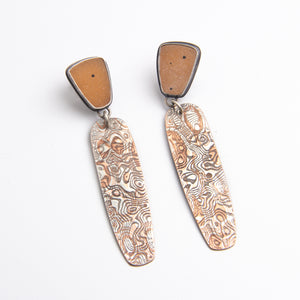Christen Coomer | Mokume Fauxkume Druzy Earrings