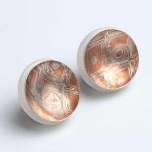 Rachel Morris | Reversible Mokume and Reticulation Plugs for Gauged Ears