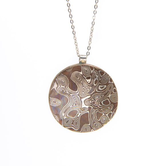 Claire Ramsey | Mokume Pendant #1