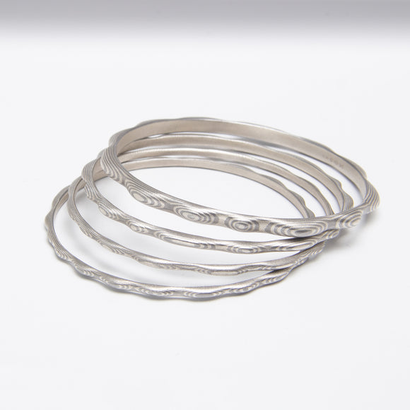 Francesca Urciuoli | Guri bori mokume gane bangles