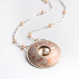 Marcia Geving | Necklace, Mokume with Pearls