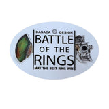 Battle of the Rings 2026 Logo Sticker — Contemporary Jewelry Competition