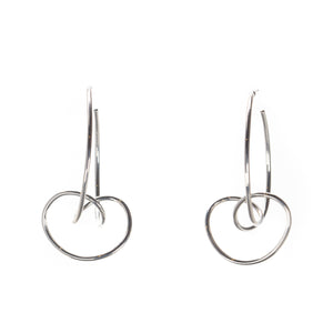 Hoop Horizontal Knot Earrings