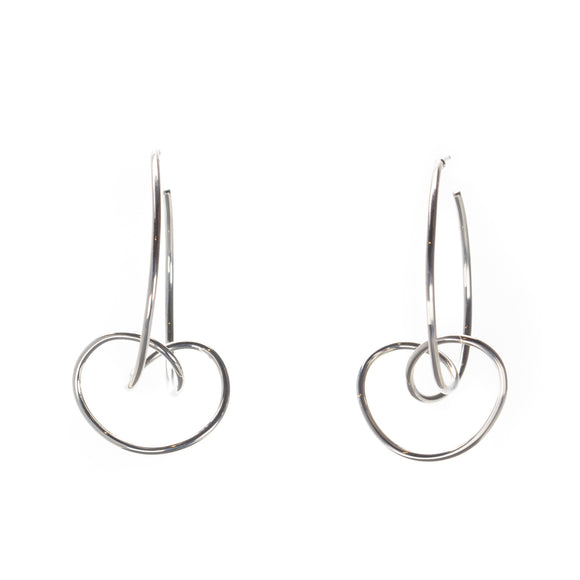 Hoop Horizontal Knot Earrings