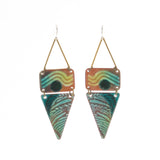 Green Sun Earrings