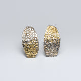 Oval Textured Stud Earrings