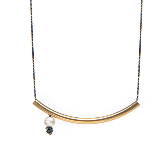 Geometric Pearl Necklace