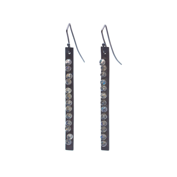 Labradorite Strip Dangle Earrings