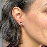 Infiniti Pearl Post Earrings - Black