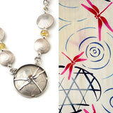 Tombo  - Long necklace with dragonfly