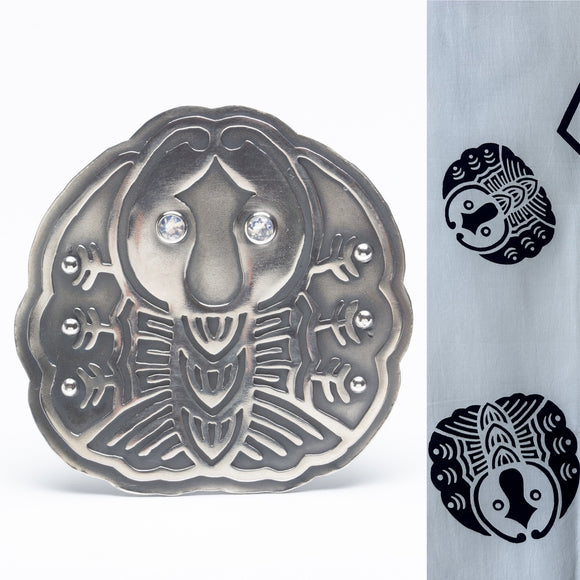 Owls - Owl necklace/brooch with separable chain