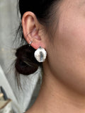 Lilies on red - Lily Petal Earrings