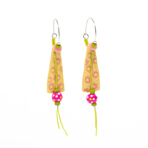 Camellia Japonica - Pollen, Pistil, Petal Earrings