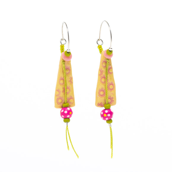 Camellia Japonica - Pollen, Pistil, Petal Earrings