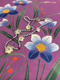 Lilies on Dark Fuschia - Tranquility Neckpiece