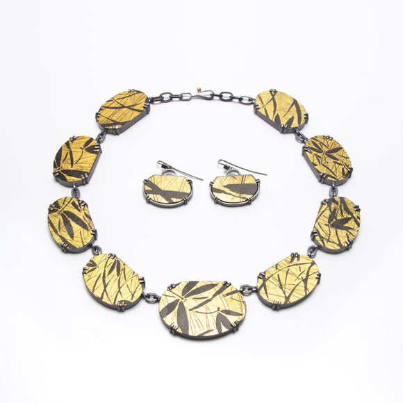 Dragonflies on Olive - Coriolis Earrings