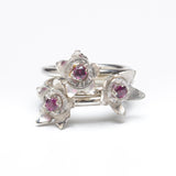 Sakura - Triple Blossom Stacking Rings