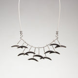 Plethora of Motifs - Leaves of Ebony necklace and earring set