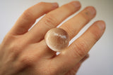 June Cream - Rutilated Quartz Bombe` Ring