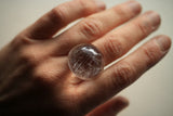 June Cream - Rutilated Quartz Bombe` Ring