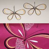 Dana Cassara - Yukata Jewelry Show  Hopeful Butterfly dangles silver and bass butterfly hoop earrings vintage Japanese cotton